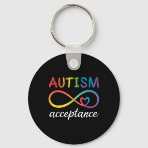 Oändlig symbol för att öka medvetenheten om autism nyckelring
