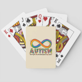 Oändlig symbol för autism, acceptera, förstå, Kärl Casinokort