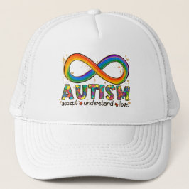 Oändlig symbol för autism, acceptera, förstå, Kärl Keps