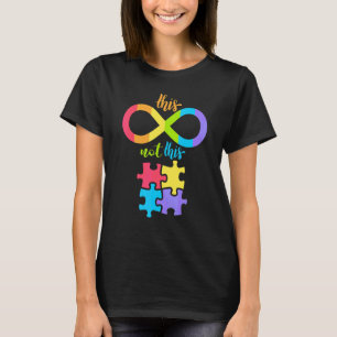 Oändlig symbol för autism Pussa inte Biet T Shirt
