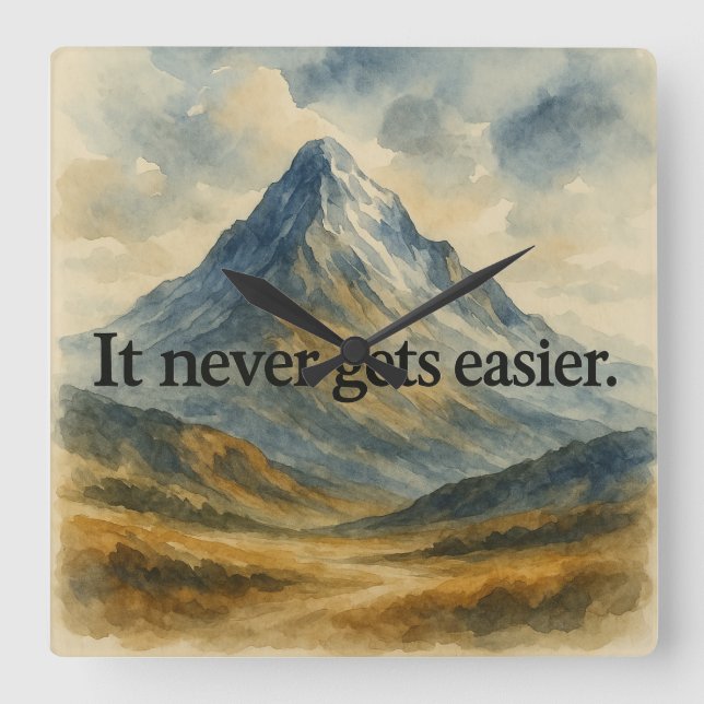 Oändlig utmaning fyrkantig klocka (Framsida)