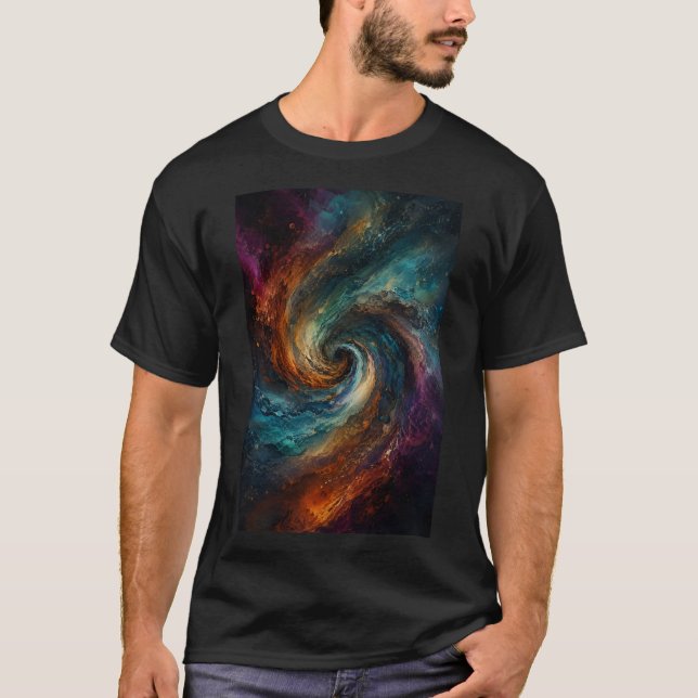 Oändlig Virvel | Abstrakt Flöde T-Shirt (Framsida)