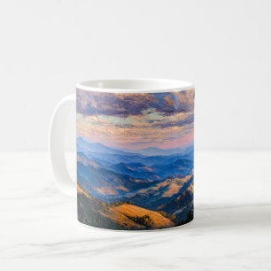 Oändliga blåa horisonter kaffemugg