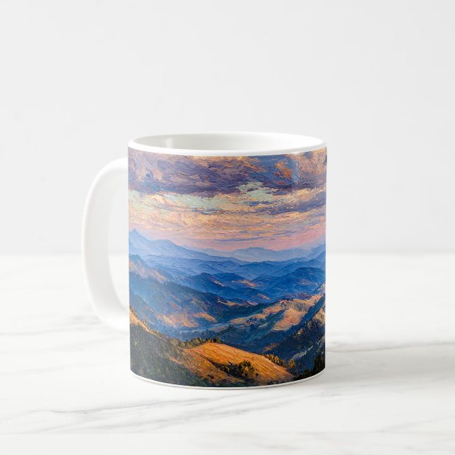 Oändliga blåa horisonter kaffemugg (Framsida vänster)