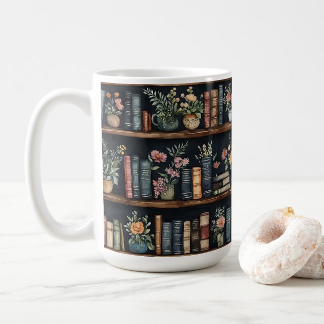 Oändliga böcker Retro Kaffemugg (Med munk)