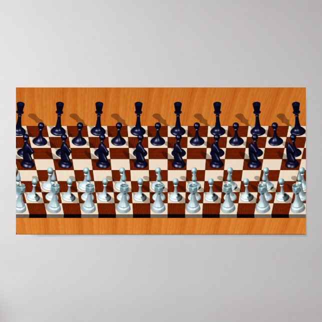 Oändliga chess 3D-stereotyper Poster (Framsidan)