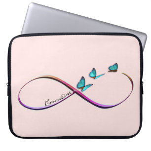 oändliga fjärilar laptop fodral