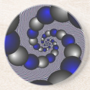 Oändliga pärlor av silver och blåpärlor underlägg