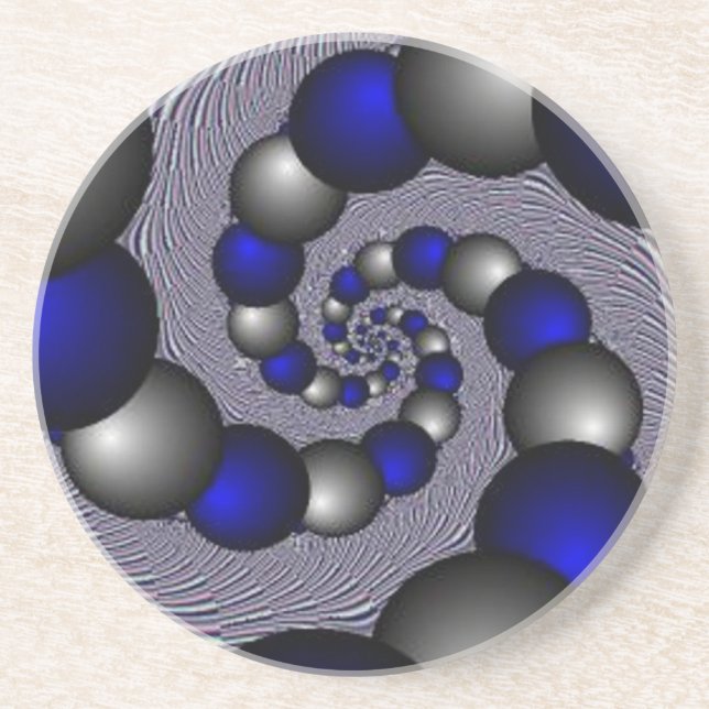 Oändliga pärlor av silver och blåpärlor underlägg (Framsidan)