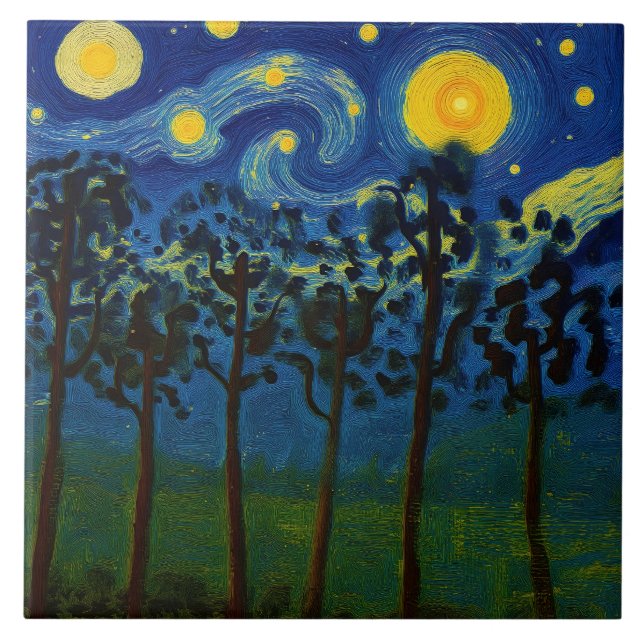 Oändliga skogar - Skogslandskap Kakelplatta (Framsidan)