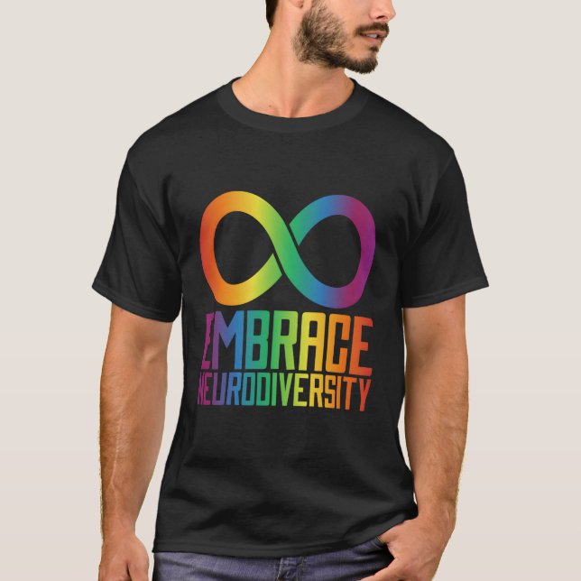 Oändliga symboler för autism ökar den neurologiska t shirt (Framsida)