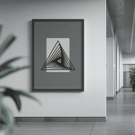 Oändliga trianglar minimalister poster