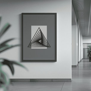 Oändliga trianglar minimalister poster