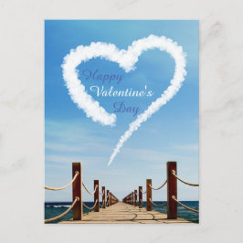Oändliga Väg Heart Cloud Valentindagen Helg Vykort