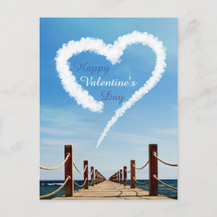 Oändliga Väg Heart Cloud Valentindagen Helg Vykort