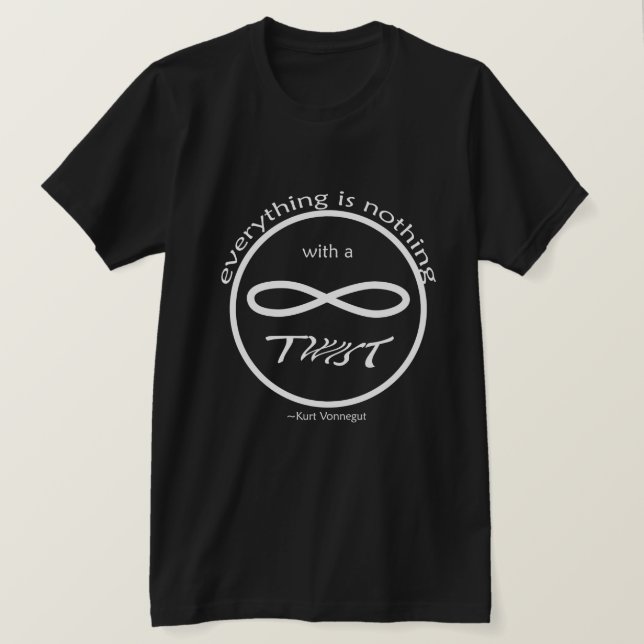 Oändlighet Allt inget svart T-shirt (Design framsida)