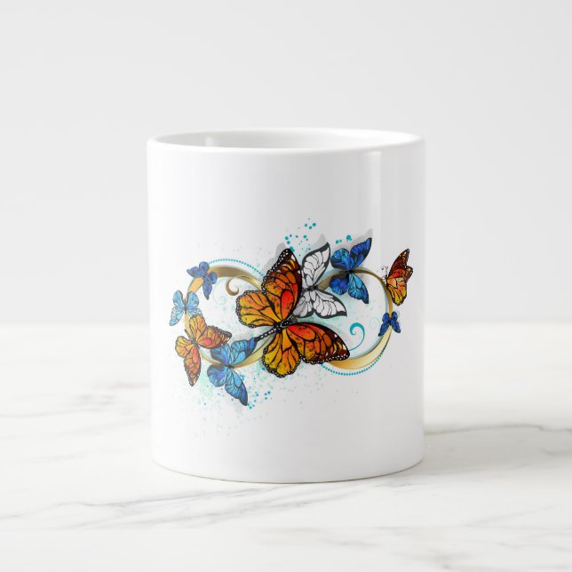 Oändlighet av monarkfjärilar jumbo mugg (Framsidan)