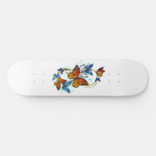 Oändlighet av monarkfjärilar mini skateboard bräda 18,5 cm