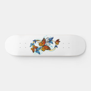 Oändlighet av monarkfjärilar mini skateboard bräda 18,5 cm