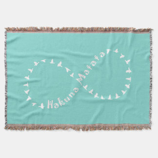 Oändlighet Hakuna Matata - krickablått och vit Mysfilt