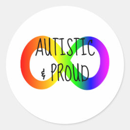 Oändlighet i autism och stolthet runt klistermärke