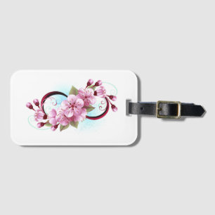 Oändlighet med Blommar Flowers Sakura Bagagebricka