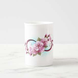 Oändlighet med Blommar Flowers Sakura Benporslin Mugg