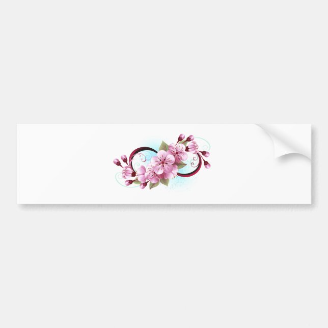Oändlighet med Blommar Flowers Sakura Bildekal (Framsidan)