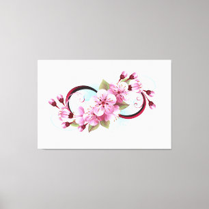 Oändlighet med Blommar Flowers Sakura Canvastryck
