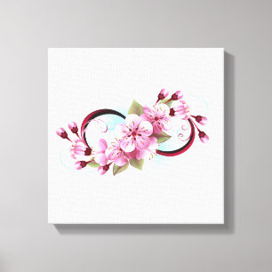 Oändlighet med Blommar Flowers Sakura Canvastryck