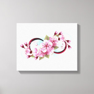 Oändlighet med Blommar Flowers Sakura Canvastryck