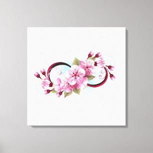 Oändlighet med Blommar Flowers Sakura Canvastryck