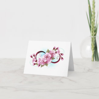 Oändlighet med Blommar Flowers Sakura Helgkort