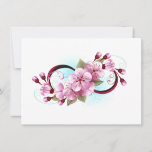 Oändlighet med Blommar Flowers Sakura Julkort