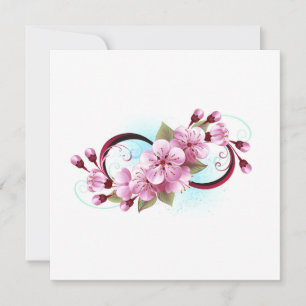 Oändlighet med Blommar Flowers Sakura Julkort