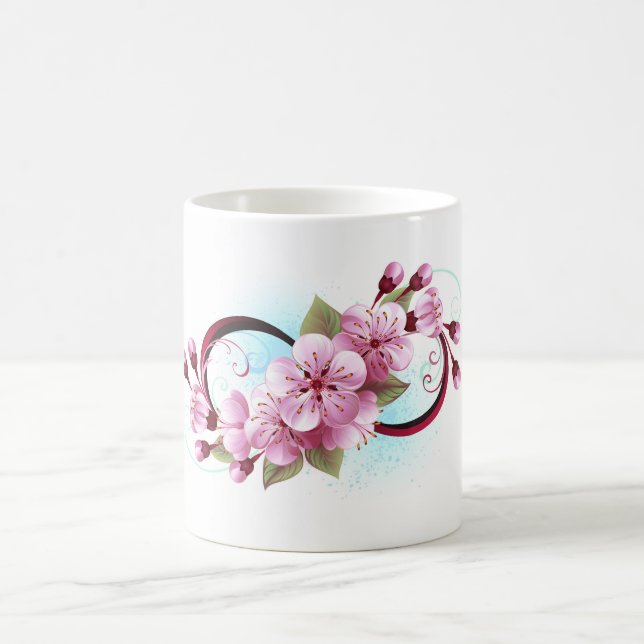 Oändlighet med Blommar Flowers Sakura Kaffemugg (Center)