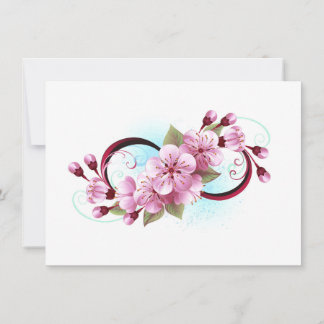 Oändlighet med Blommar Flowers Sakura Kort