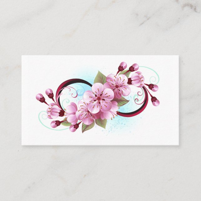 Oändlighet med Blommar Flowers Sakura Lojalitetskort (Framsida)