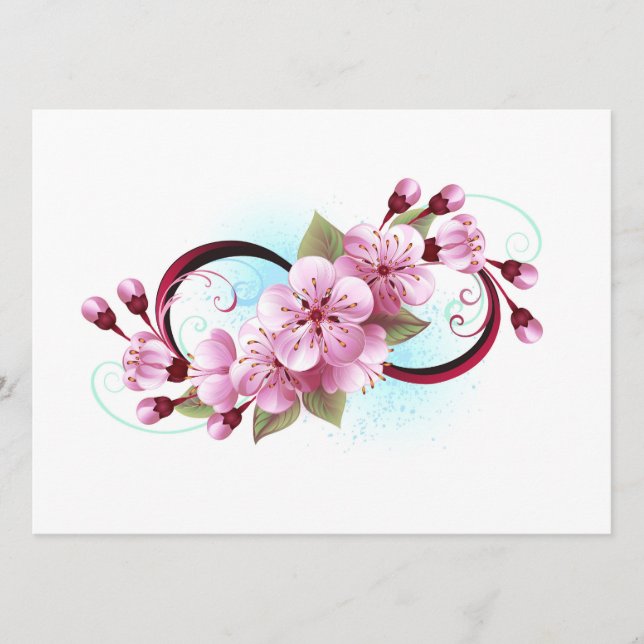 Oändlighet med Blommar Flowers Sakura Meny (Framsida)