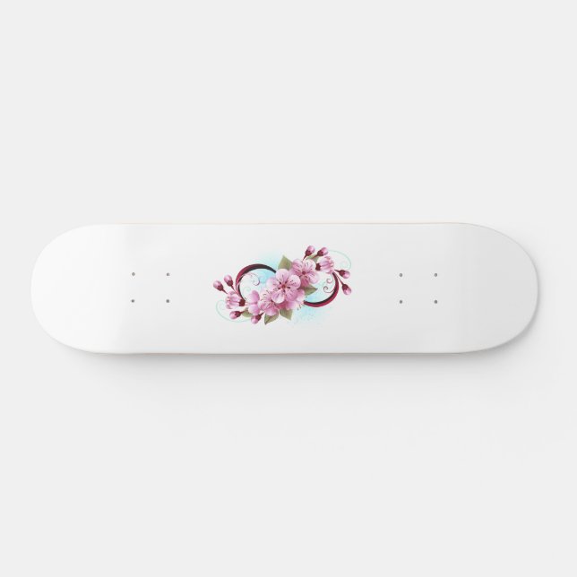 Oändlighet med Blommar Flowers Sakura Mini Skateboard Bräda 18,5 Cm (Horz)