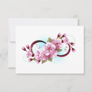 Oändlighet med Blommar Flowers Sakura OSA Kort