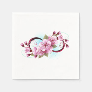 Oändlighet med Blommar Flowers Sakura Pappersservett