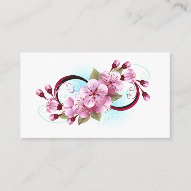 Oändlighet med Blommar Flowers Sakura Rådkort (Framsida)