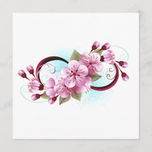Oändlighet med Blommar Flowers Sakura Rådkort