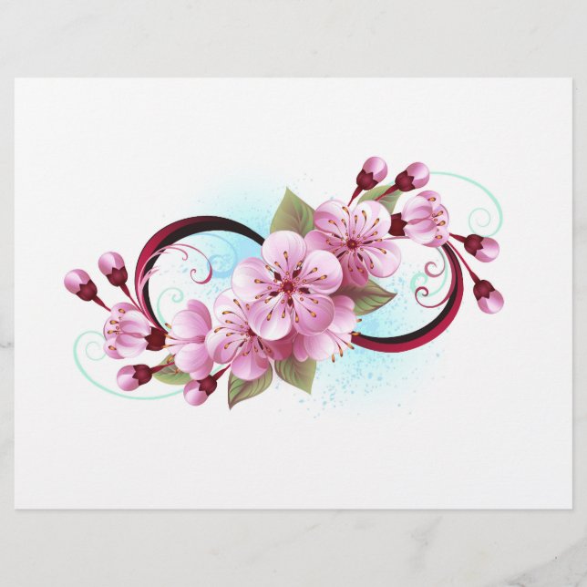 Oändlighet med Blommar Flowers Sakura Reklamblad (Framsidan)