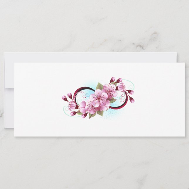 Oändlighet med Blommar Flowers Sakura Spara Datumet (Framsida)
