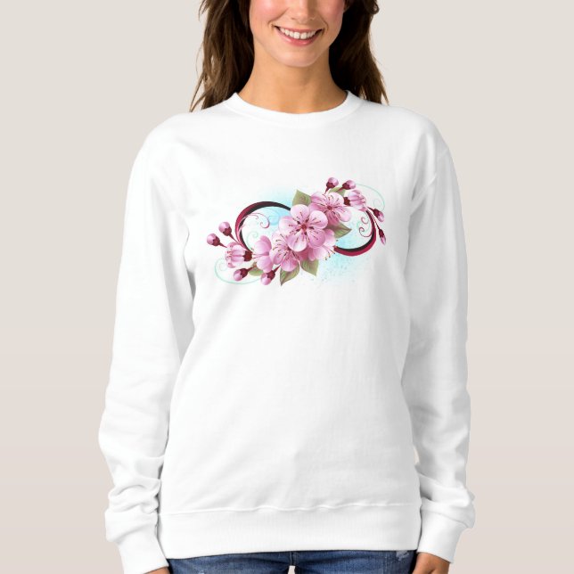 Oändlighet med Blommar Flowers Sakura T Shirt (Framsida)