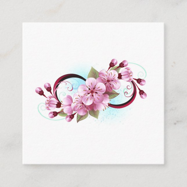 Oändlighet med Blommar Flowers Sakura Tilläggskort (Framsida)