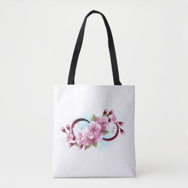 Oändlighet med Blommar Flowers Sakura Tygkasse (Framsida)