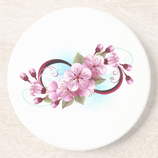 Oändlighet med Blommar Flowers Sakura Underlägg (Framsidan)